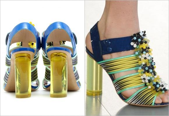 Tacones de metacrilato y cu&ntilde;as de corcho