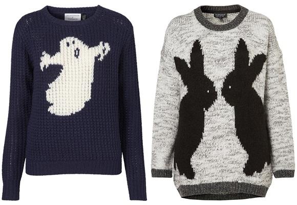 Prendas de punto con grandes motivos infantiles